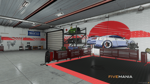 FIVEM Risingsun Mechanic Shop | Custom Mechanic Shop MLO | Interior & Exterior | Repair Bays | Add-On | Optimized | Fivem Ready | High Quality — image 10