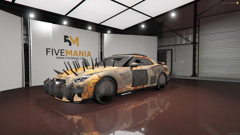 FIVEM Hawk | Post-Apocalyptic Sports Car [Unbadged] Add-On | Custom Armor | Spikes & Roof Rack | Unique Textures | Add-On | Optimized | Fivem Ready | High Quality, image 3