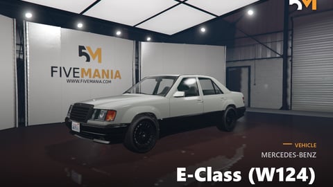 FIVEM Mercedes-Benz E-Class (W124) | Classic Luxury Sedan [Unbadged] Add-On | Detailed Interior | Working Lights | Custom Wheels | Optimized | Fivem Ready | High Quality cover