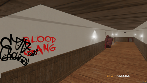 FIVEM Bloods Hood | Custom Gang Territory MLO | Interior & Exterior | Custom Graffiti | Underground Garage | Add-On | Optimized | Fivem Ready | High Quality — image 19