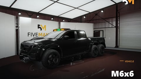 FIVEM M6x6 | Realistic Pickup Truck [Badged] Add-On | Six Wheel Drive | Fivem Ready | High Quality cover