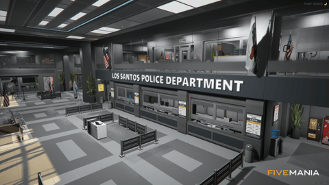 FIVEM La Puerta Lspd | Lore-Friendly Police Station MLO | Interior & Exterior | Shooting Range | Detention Cells | Conference Room | Add-On | Optimized | Fivem Ready | High Quality — image 9