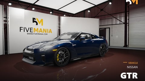 FIVEM Nissan GTR | Realistic Sports Car [Badged] Add-On | Optimized | Fivem Ready | High Quality | Liveries cover