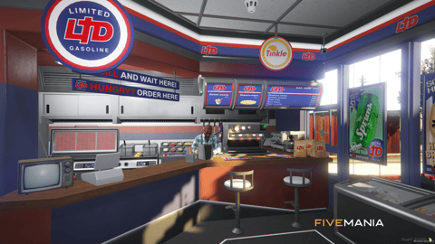 FIVEM Ltd Gasoline | Gas Station & Convenience Store MLO | Interior & Exterior | Custom Props | Add-On | Optimized | Fivem Ready | High Quality — image 9