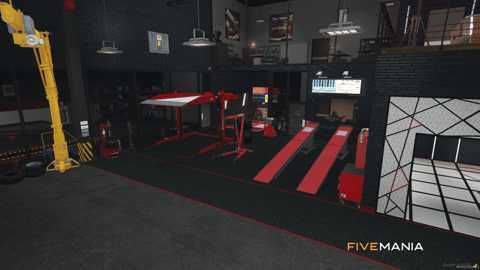 FIVEM Cruisin Craftsmen Mechanic | Premium Mechanic Shop MLO | Interior & Exterior | Office & Garage | Custom Props | Add-On | Optimized | Fivem Ready | High Quality — image 10