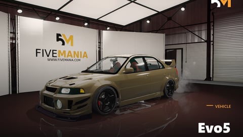 FIVEM Evo5 | Realistic Sports Car [Badged] Add-On | Optimized | Fivem Ready | High Quality cover