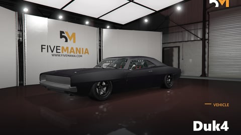 FIVEM Duk4 | Custom Muscle Car [Unbadged] Add-On | Interior & Exterior | Tuning Parts | Working Lights | Optimized | Fivem Ready | High Quality cover