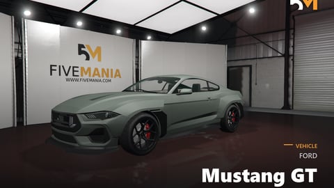 FIVEM Ford Mustang GT | Realistic Sports Car [Badged] Add-On | Working Lights | Custom Wheels | Tuning Parts | Add-On | Optimized | Fivem Ready | High Quality cover