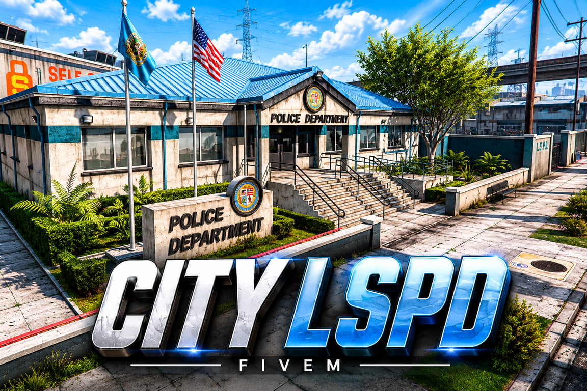 FIVEM City Lspd | Modern Police Department MLO | Interior & Exterior | Offices & Briefing Rooms | Add-On | Optimized | Fivem Ready | High Quality