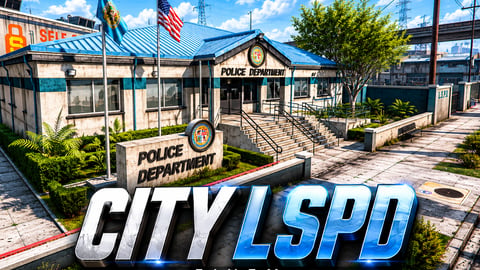 FIVEM City Lspd | Modern Police Department MLO | Interior & Exterior | Offices & Briefing Rooms | Add-On | Optimized | Fivem Ready | High Quality cover