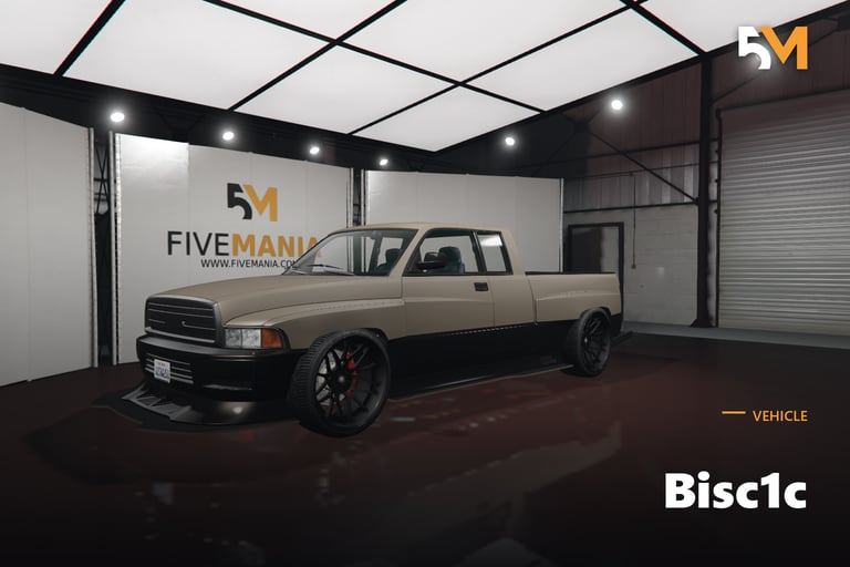 FIVEM Bisc1c, Custom Pickup Truck [Unbadged] Add-On