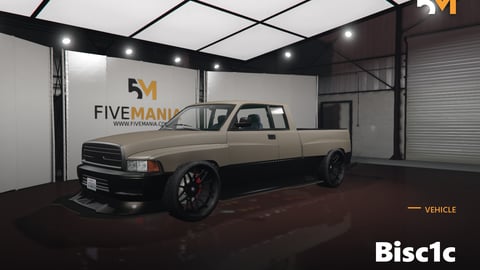 FIVEM Bisc1c | Custom Pickup Truck [Unbadged] Add-On | Custom Tuning | Custom Wheels | Lowered Suspension | Optimized | Fivem Ready | High Quality cover