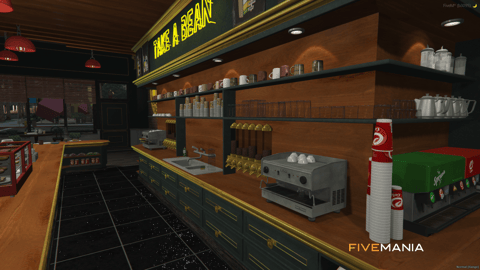 FIVEM Bean Machine | Cozy Coffee Shop MLO | Interior & Exterior | Custom Props | Add-On | Optimized | Fivem Ready | High Quality — image 6