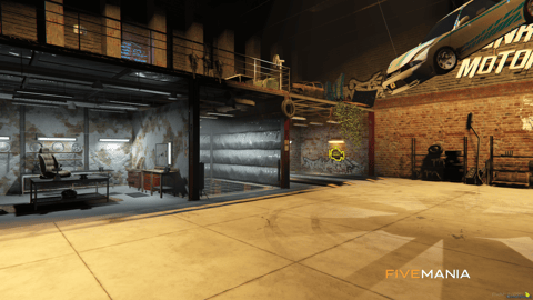 FIVEM Bunker Motors | Custom Underground Garage MLO | Car Lift | Lounge Area | Secret Tunnel | Custom Details | Add-On | Optimized | Fivem Ready | High Quality — image 6