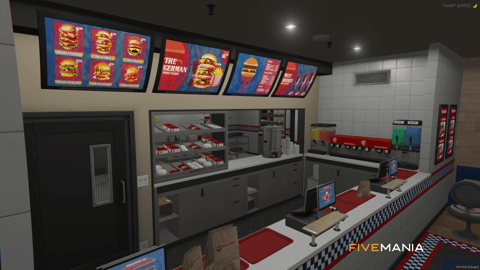 FIVEM Burgershot Restaurant | Iconic Fast Food Restaurant MLO | Interior & Exterior | Detailed Kitchen | Dining Area | Restrooms | Add-On | Optimized | Fivem Ready | High Quality — image 6