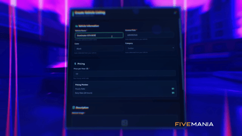 FIVEM Advanced Car Rental Business | Comprehensive Vehicle Rental Script | UI & Management Panel | Custom Vehicles | Payment System | Add-On | Optimized | Fivem Ready | High Quality, image 7