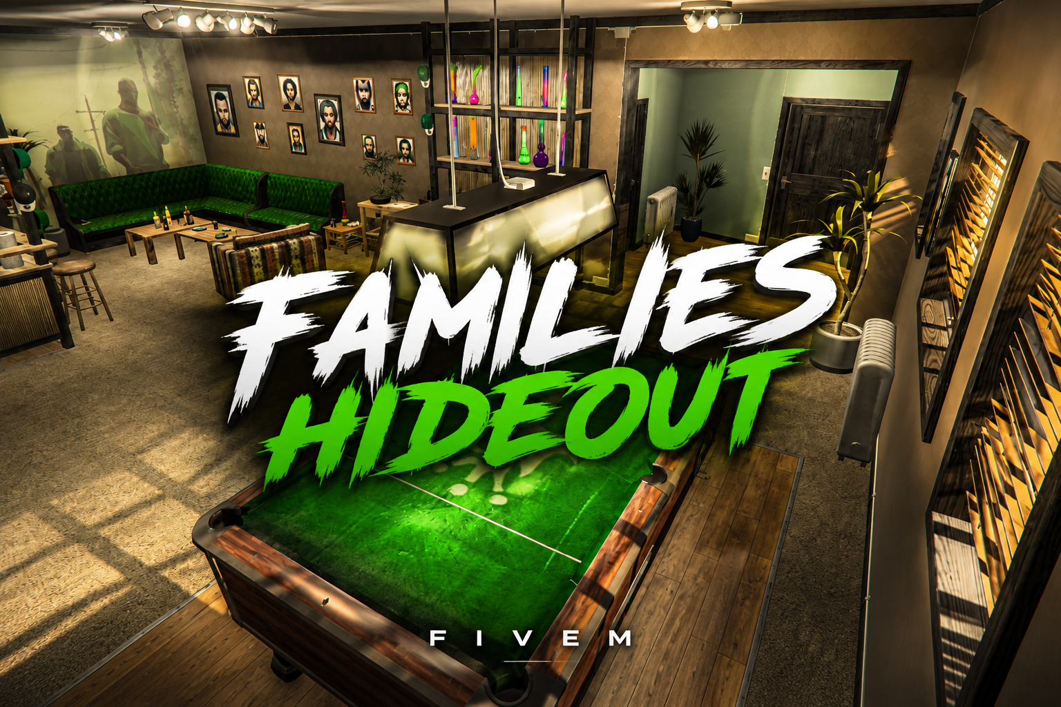 FIVEM Families Hideout | Gang Hideout MLO | Interior & Exterior | Bar & Pool Table | Add-On | Optimized | Fivem Ready | High Quality