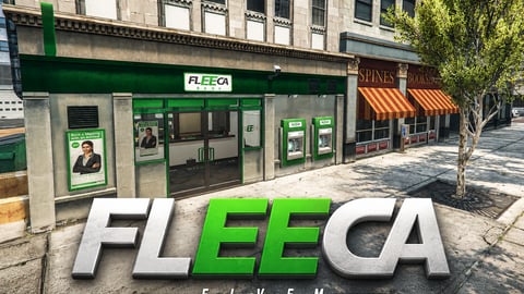 FIVEM Fleeca | Lore-Friendly Bank MLO | Interior & Exterior | Add-On | Optimized | Fivem Ready | High Quality cover