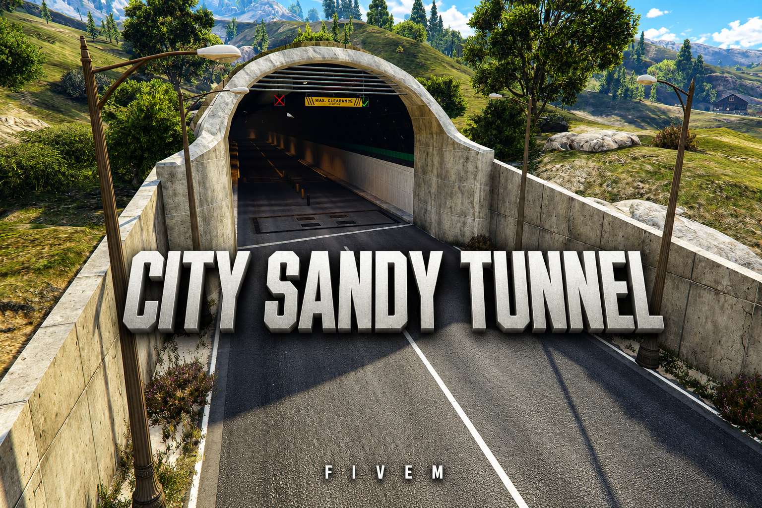 FIVEM City Sandy Tunnel | Custom Map Edit | Interior & Exterior | Custom Lighting | Checkpoint | Add-On | Optimized | Fivem Ready | High Quality