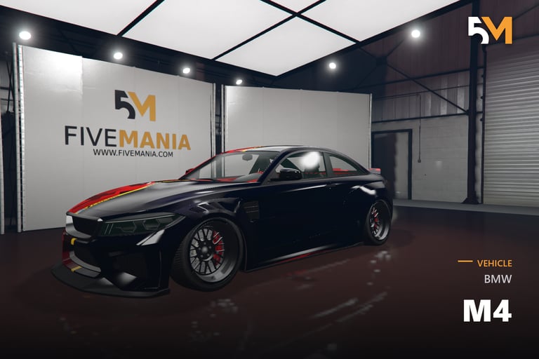 FIVEM BMW M4, Realistic Sports Car [Badged] Add-On