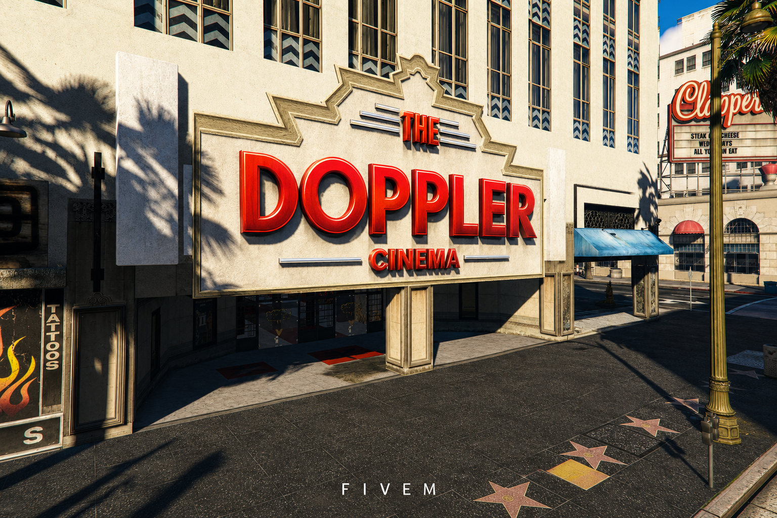 FIVEM The Doppler Cinema | Immersive Movie Theater MLO | Interior & Exterior | Concession Stand | Seating Area | Add-On | Optimized | Fivem Ready | High Quality