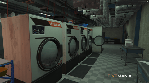 FIVEM Laundry Superlab Los Santos | Industrial Laundry MLO | Interior & Exterior | Working Machines | Storage Areas | Add-On | Optimized | Fivem Ready | High Quality — image 10
