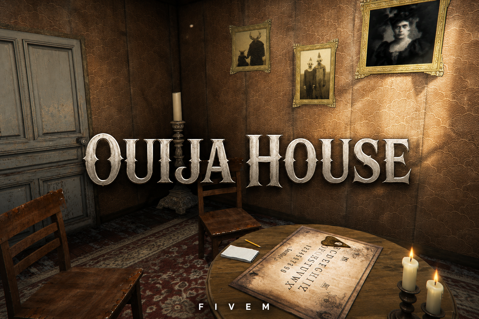 FIVEM Ouija House | Spooky Haunted House MLO | Interior & Exterior | Ouija Board | Custom Props | Atmospheric Lighting | Add-On | Optimized | Fivem Ready | High Quality