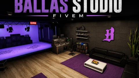 FIVEM Ballasstudio | Multi-Floor Music Studio & Bar MLO | Interior & Exterior | Recording Booth | Bar & Lounge | Instruments & Equipment | Add-On | Optimized | Fivem Ready | High Quality cover