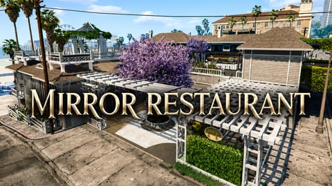 FIVEM Mirror Restaurant | Luxury Multi-Level Restaurant MLO | Interior & Exterior | Outdoor Bar | Rooftop Lounge | Custom Props | Add-On | Optimized | Fivem Ready | High Quality cover