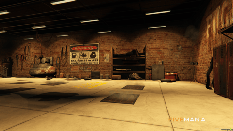 FIVEM Bunker Motors | Custom Underground Garage MLO | Car Lift | Lounge Area | Secret Tunnel | Custom Details | Add-On | Optimized | Fivem Ready | High Quality — image 10
