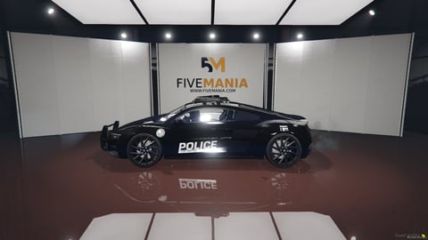FIVEM Audi R8 | Realistic Police Sports Car [Badged] Add-On | Working Lights | Push Bar | Police Livery | Add-On | Optimized | Fivem Ready | High Quality — image 7