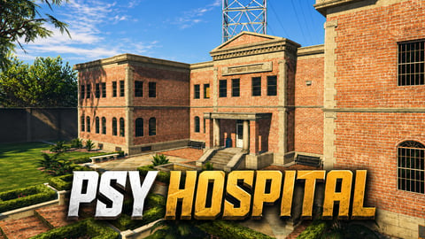 FIVEM Psy Hospital | Immersive Psychiatric Hospital MLO | Interior & Exterior | Patient Rooms | Staff Areas | Add-On | Optimized | Fivem Ready | High Quality cover