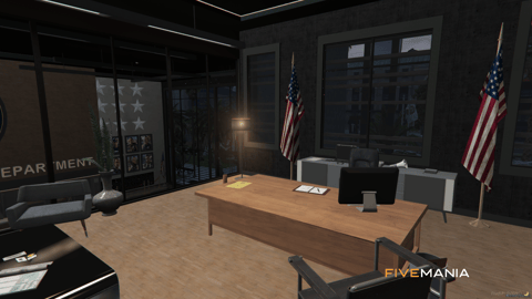 FIVEM Mission Row Police Department V3 | Comprehensive Police Station MLO | Interior & Exterior | Helipad | Multiple Offices | Add-On | Optimized | Fivem Ready | High Quality — image 20