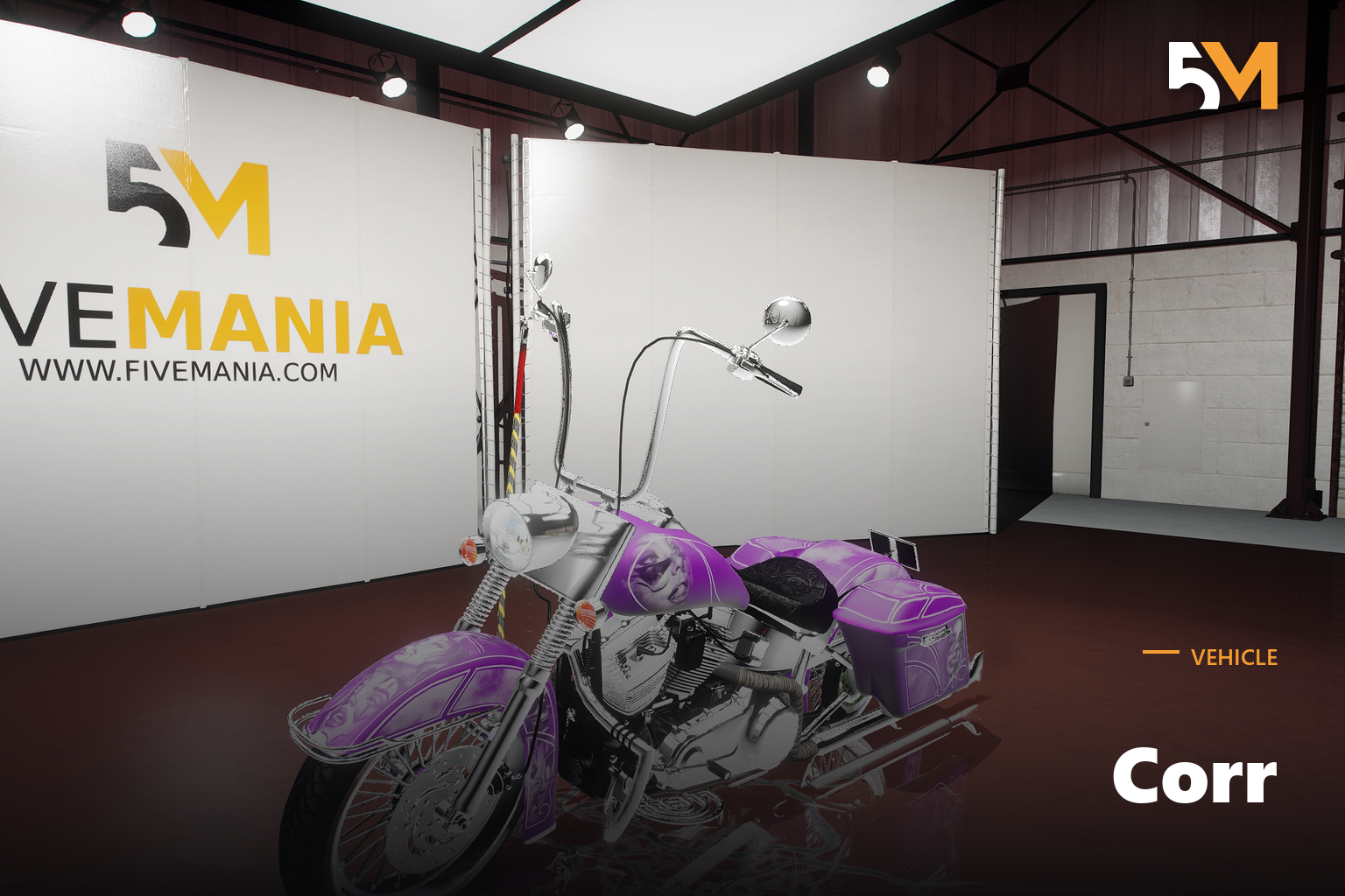 FIVEM Corr | Custom Chopper Motorcycle [Unbadged] | Custom Paint | Working Lights | Optimized | Add-On | Fivem Ready | High Quality