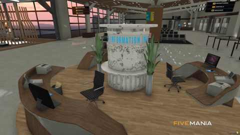 FIVEM Isia Airport | Custom International Airport MLO | Interior & Exterior | Shops & Lounges | Add-On | Optimized | Fivem Ready | High Quality — image 16