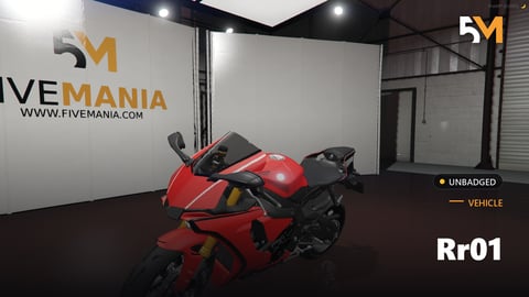 FIVEM Rr01 | Realistic Sports Bike [Unbadged] Add-On | Optimized | Fivem Ready | High Quality cover