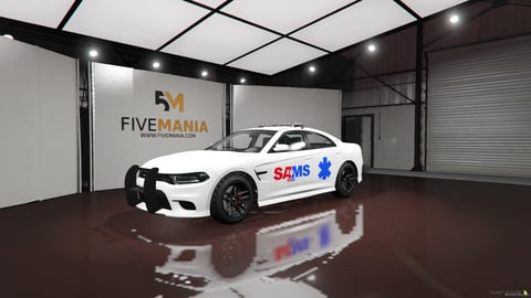 FIVEM Dodge Charger | Emergency EMS Vehicle [Unbadged] Add-On | Working Emergency Lights | Push Bar | Custom Liveries | Optimized | Fivem Ready | High Quality, image 3