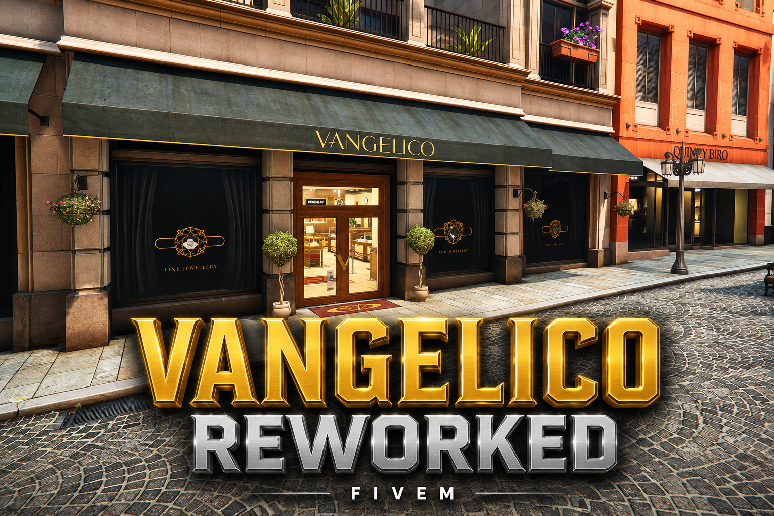 FIVEM Vangelico Reworked | Luxury Jewelry Store MLO | Interior & Exterior | Custom Props | Add-On | Optimized | Fivem Ready | High Quality