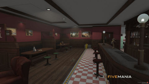 FIVEM Three Hawker Boys Bar | Elegant Bar Interior | Interior & Exterior | Working Bar | Seating Areas | Kitchen | Add-On | Optimized | Fivem Ready | High Quality — image 8