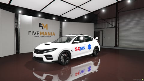 FIVEM Honda Civic Type R (FK8) | Lore Friendly EMS Vehicle Add-On | Working Emergency Lights | Custom Liveries | HQ Interior | Optimized | Fivem Ready | High Quality, image 3