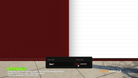 FIVEM Notebook Script | Interactive In-Game Utility | Text Editing | Image Embedding | Freehand Drawing | Customization | Add-On | Optimized | Fivem Ready | High Quality, image 4
