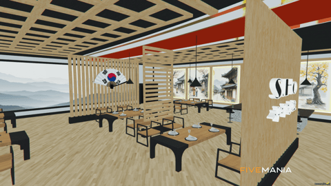 FIVEM Korean Restaurant | Authentic Dining MLO with Hidden Lab | Interior & Exterior | Secret Lab | Custom Props | Add-On | Optimized | Fivem Ready | High Quality — image 7