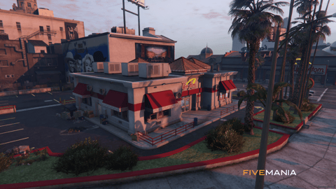 FIVEM Up N Atom Burger Vinewood | Iconic Fast Food Restaurant MLO | Interior & Exterior | Custom Props | Optimized | Add-On | Fivem Ready | High Quality — image 4