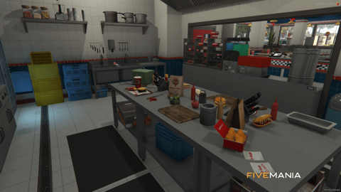 FIVEM Burgershot Restaurant | Iconic Fast Food MLO | Interior & Exterior | Full Kitchen | Dining Area | Restrooms | Add-On | Optimized | Fivem Ready | High Quality — image 16