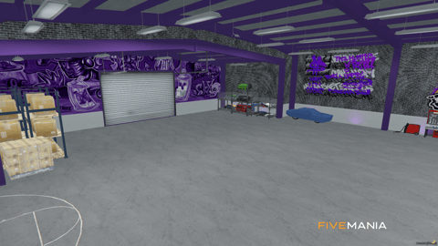 FIVEM Ballas Hide Out | Custom Gang Hideout MLO | Interior & Exterior | Custom Graffiti | Lounge & Garage | Add-On | Optimized | Fivem Ready | High Quality — image 7