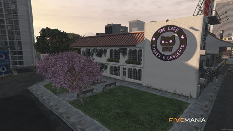 FIVEM Cat Caffee | Charming Cafe MLO | Interior & Exterior | Full Kitchen | Office & Storage | Outdoor Seating | Add-On | Optimized | Fivem Ready | High Quality — image 2