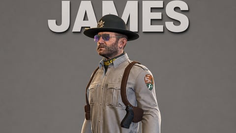 James | Male Ped | Multiple Outfits | Optimized & Fivem Ready [Add-On] cover