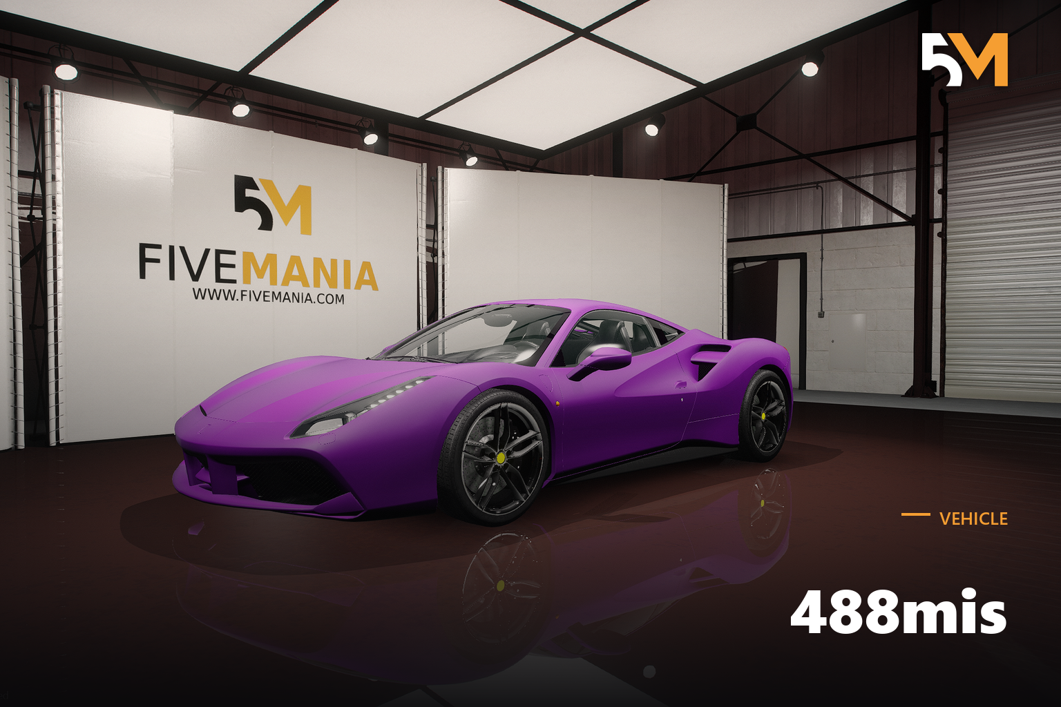 FIVEM 488mis | Realistic Sports Car [Unbadged] Add-On | Interior & Exterior | Working Lights | Add-On | Optimized | Fivem Ready | High Quality