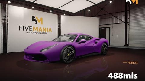 FIVEM 488mis | Realistic Sports Car [Unbadged] Add-On | Interior & Exterior | Working Lights | Add-On | Optimized | Fivem Ready | High Quality cover