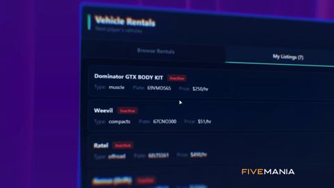 FIVEM Advanced Car Rental Business | Comprehensive Vehicle Rental Script | UI & Management Panel | Custom Vehicles | Payment System | Add-On | Optimized | Fivem Ready | High Quality, image 31